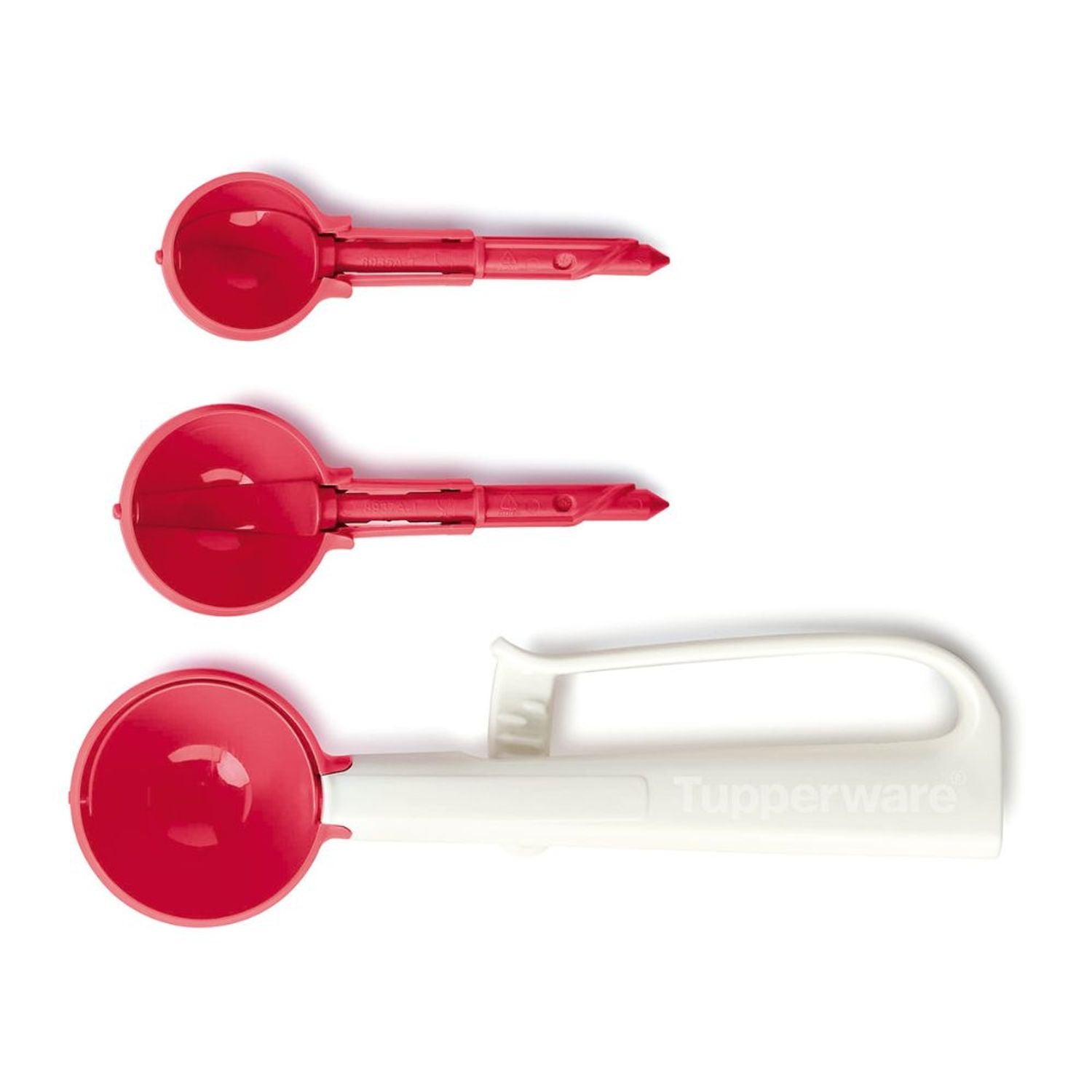 Colher com Ejetor Multi Scoop 3 em 1 Tupperware Vermelho